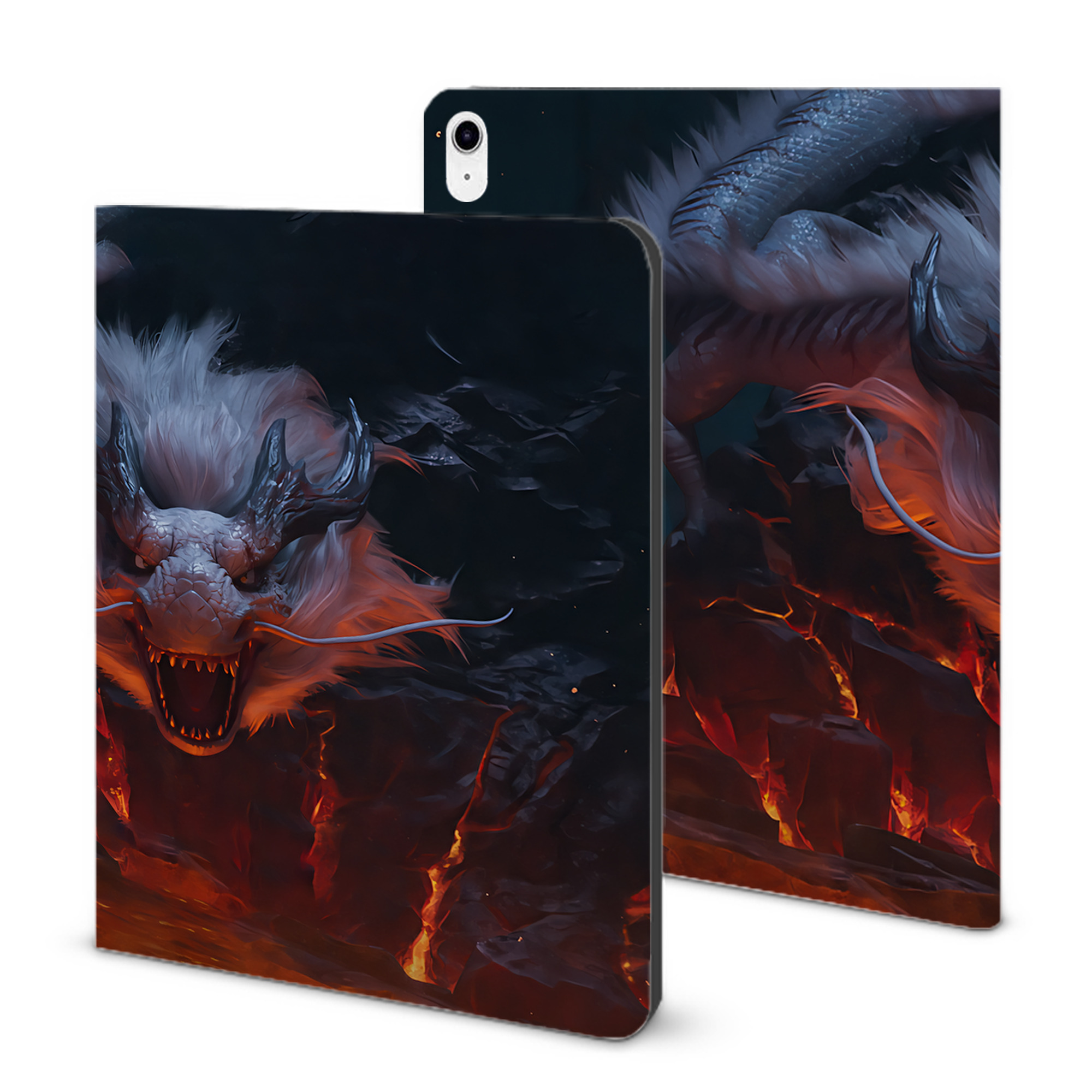 （画像用） Ne Zha 2 ナタ 魔童の大暴れ IPad ケース ブック型 PUレザー TPU 耐衝撃 軽量 薄型 ペン収納なし 全面保護 IPad 各モデル対応